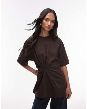 & Other Stories T-shirt With Ruche Detail - Black