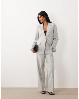 Y.A.S High Waist Pleated Tailored Trouser Co-ord - Gray