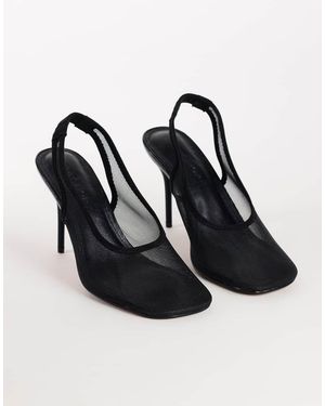 TOPSHOP Arrow Sling Back Mesh Heeled Shoe - Black