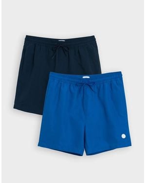 Threadbare Confezione Da 2 Pantaloncini Da Bagno Blu E Blu