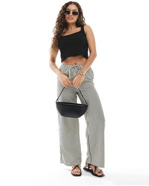 New Look Pantalon large à rayures - Noir