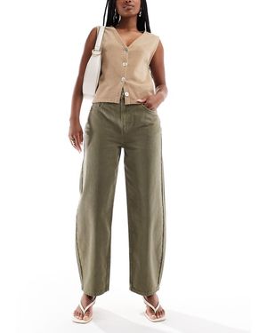 ASOS Vaqueros Caquis De Pernera Barrel Everyday De -Verde