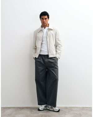 Mango High Neck Zip Through Jacket - White
