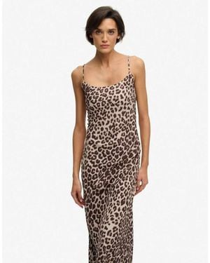 Superdry Printed Maxi Slip Dress - White