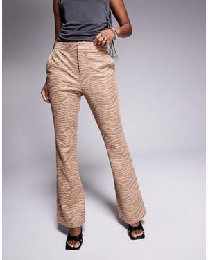 River Island Faux Leather Bootleg Trouser - White