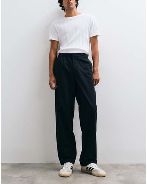 Only & Sons Pantalón De Algodón De Corte Tapered Holgado En - Gris