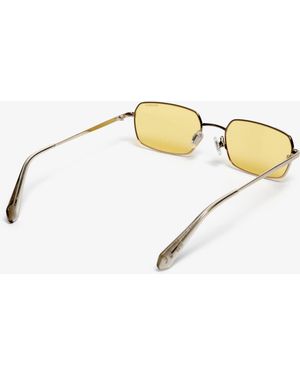 Superdry Rechteckige sonnenbrille aus metall - Natur