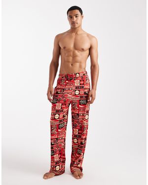 ASOS Christmas Coca Cola Lounge Bottoms - Red