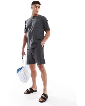 New Look Waffle Shorts Co-ord - Blue