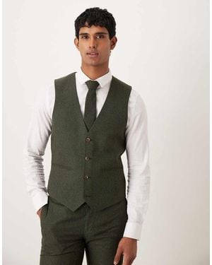 ASOS Skinny Suit Waiscoat - Green