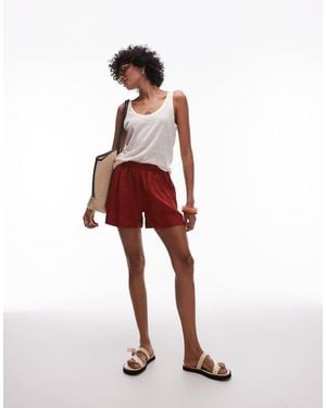 ARKET Linnen Short Met Elastische Taille - Wit