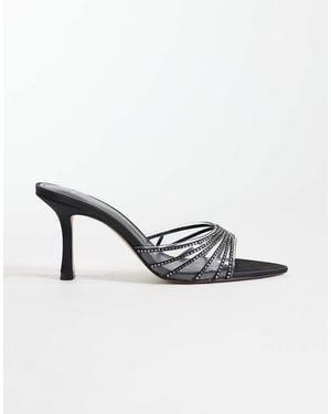 Mango – transparente mules - Schwarz