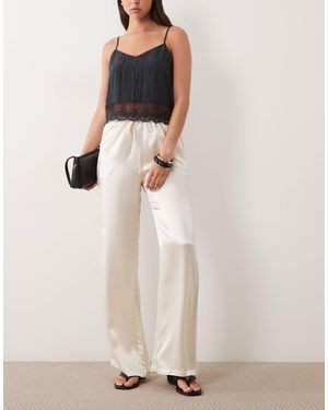 SNDY'S – weit geschnittene satinhose - Natur