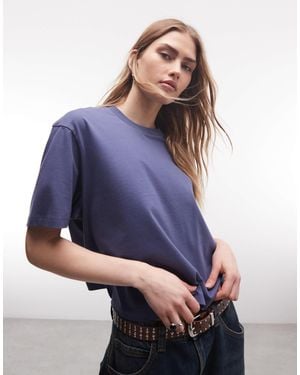Collusion Boxy Short Sleeve T-shirt - Blue