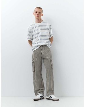 Pull&Bear baggy Cargo Jeans - Grey