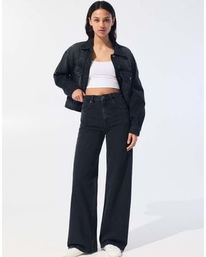 Pull&Bear High Waist Wide Leg Jeans - Blue