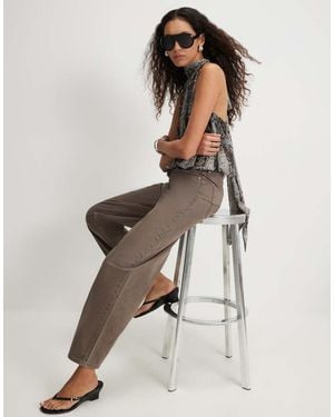 River Island Barrel Leg Jeans - Natural