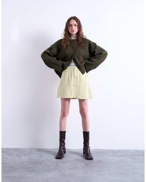 TOPSHOP Super Soft Cupro Mini Skirt - Grey