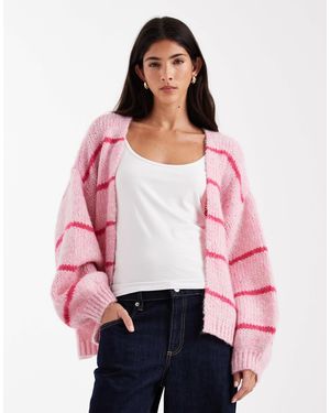 Vero Moda Soft Blouson Sleeve Edge To Edge Cardigan - Red