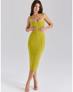 House Of Cb The Hourglass Midi Bandage Dress in Pink | Lyst UK