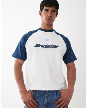 Cotton On Crop Fit Graphic T-shirt - Blue