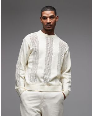 Obey – pullover aus häkelstrick - Grau