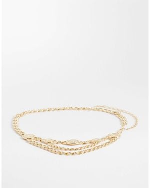ASOS Chunky Chain Coin Belt - Natural