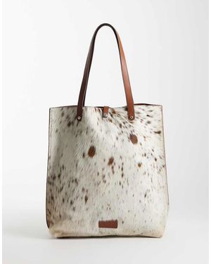 Barneys Originals Cowhide Tote Bag - White