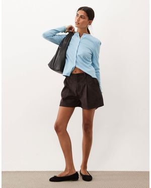 Threadbare Shorts aus suedette - Blau