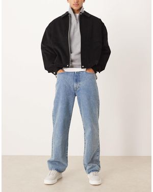 Abercrombie & Fitch Jean baggy à 5 poches - clair délavé - Bleu