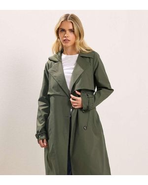 PixieGirl Petite Trench Coat - Green