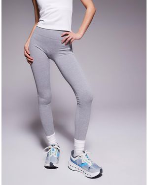 4505 Petite Seamless Baby Rib High Waist Gym leggings - Purple
