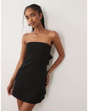New Look Bow Back Bandeau Mini Dress - Black