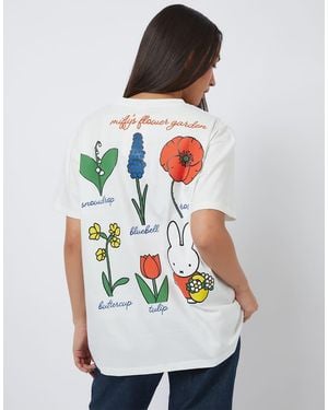 Skinnydip London Miffy Flower Garden T-Shirt - White