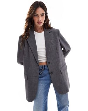 Stradivarius Oversized Blazer - Blue