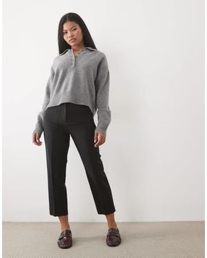 Miss Selfridge – basic-zigarettenhose - Grau