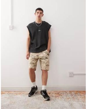Aape By A Bathing Ape Aape By A Bathing Ape Workwear Carpenter Shorts Co-ord With All Over Rodeo Print - Brown