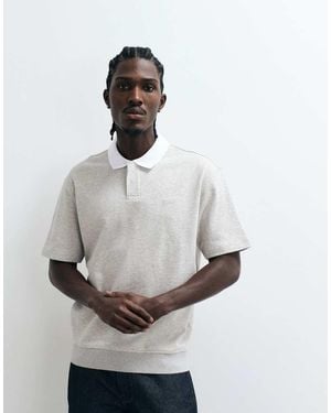 BOSS Polo De Corte Relajado En Gris