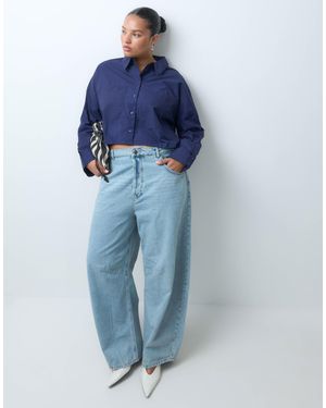 ASOS Asos design curve cropped hemd - Blau