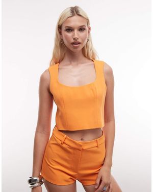 ASOS Top De Sastre Corto - Naranja