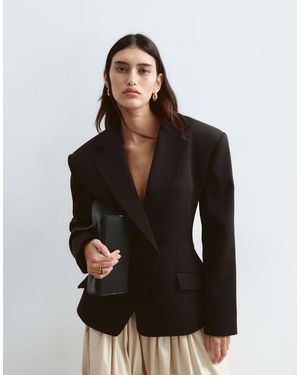 ARRANGE Premium Tailored Blazer With Cinched Waist - Black