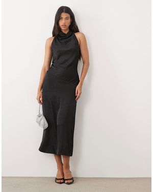 ASOS Cowl Halter Midaxi Dress - Black