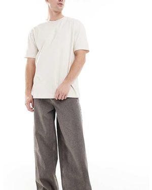 Collusion X003 Wide Leg Mid Rise Jeans - Grey