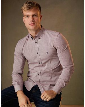 French Connection Cotton Long Sleeve Oxford Shirt - Natural
