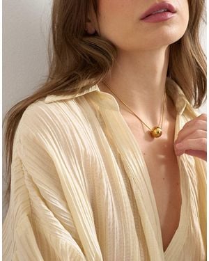 TOPSHOP Dolly Waterproof Necklace With Ball - Natural