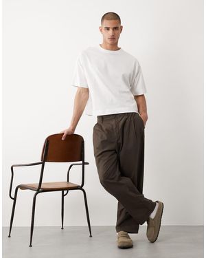 Threadbare Crew Neck Boxy Oversized T-shirt - White