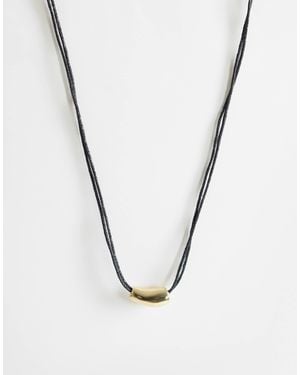 TOPSHOP Nasha Cord Necklace - Metallic