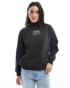 Levi's Collins Mockneck Sweatshirt With Embellished Logo - Black