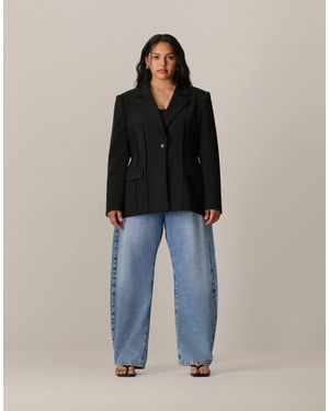 ARRANGE Curve Premium Sculpted Blazer - Blue