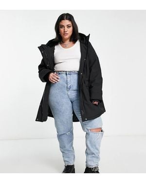 ONLY Longline Parka Coat - Black
